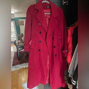 Atlantic Pacific Trench Coat - Red